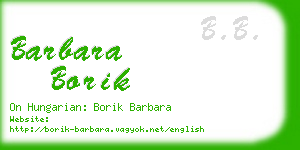 barbara borik business card